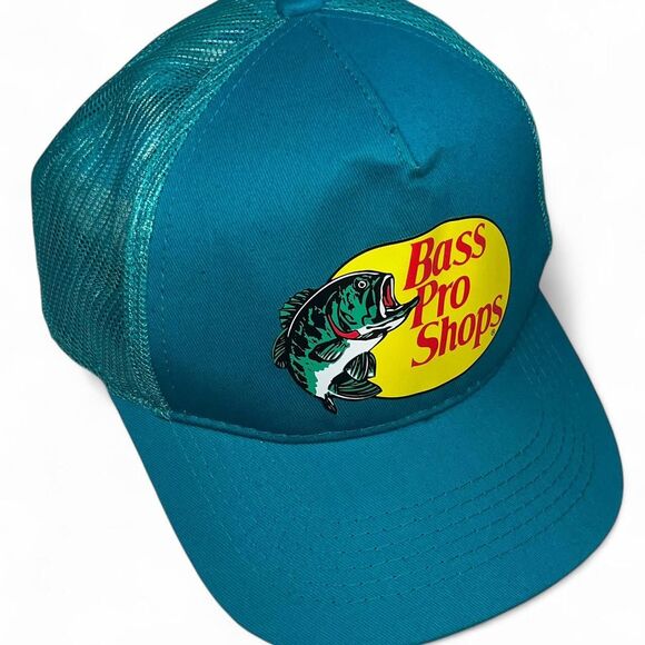 Bass-pro-shops Mens Teal logo snapback Hat - Picture 3 of 6